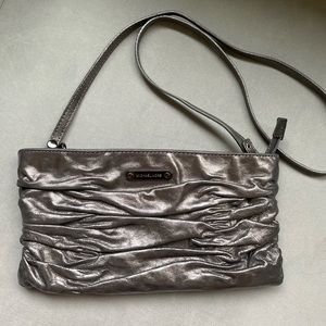 Michael Kors Metallic Leather Convertible Clutch/ Shoulder Bag